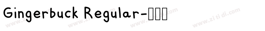 Gingerbuck Regular字体转换